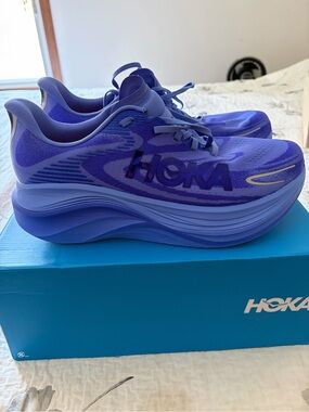 Hoka Men's Purple/Blue Bondi-style Running Shoes